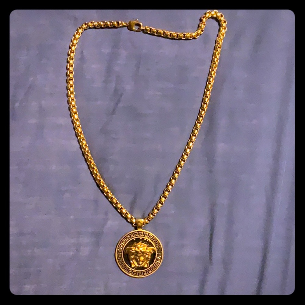 Versace Gold Medusa Pendant chain